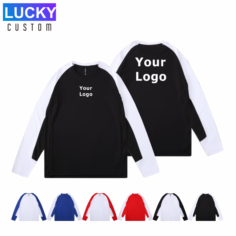 Embroidery Cotton Shirt - Kaos Olahraga Lari Lengan Panjang Leher